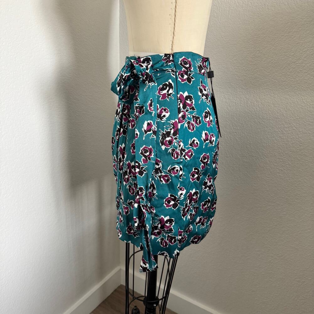 The Kooples | NWT Rock Roses Faux Wrap Mini Skirt Size Small $245 Retail - Picture 4 of 11